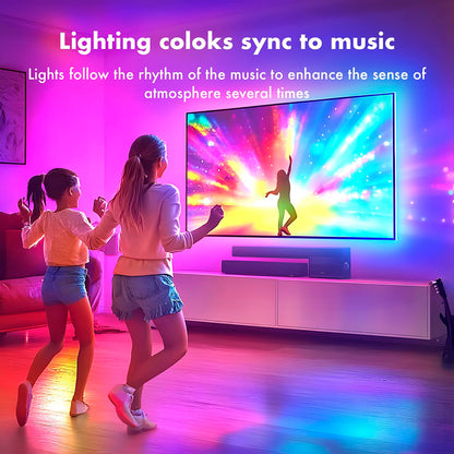 RGB LED TV lights with real-time sync and color-sensor technology.